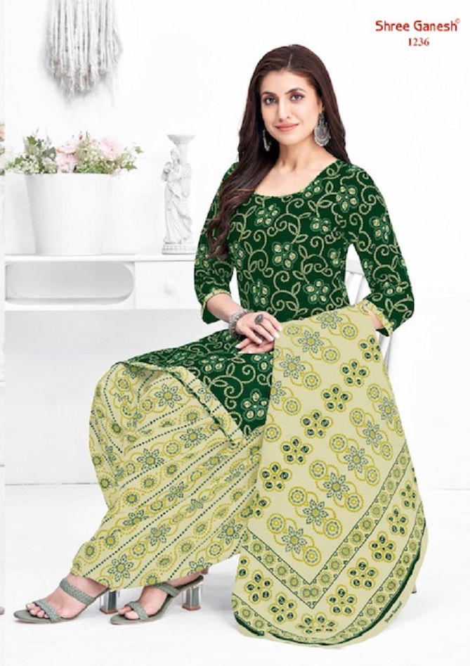 Shree Ganesh Bandhni Vol 2 Patiala Cotton Dress Material Catalog